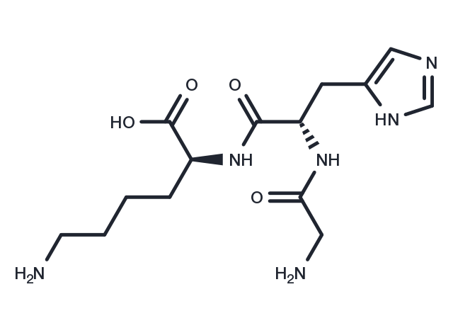 Glycyl-L-Histidyl-L-Lysine Chemical Structure