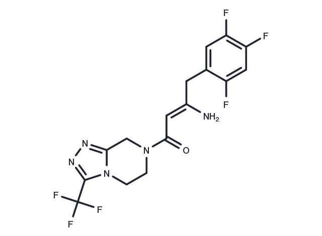 (2Z)-4-Oxo-4-[3-(trifluoromethyl)-5,6-dihydro[1,2,4]triazolo[4,3-a]pyrazine-7(8H)-yl]-1-(2,4,5-trifluorophenyl)but-2-en-2-amine Chemical Structure