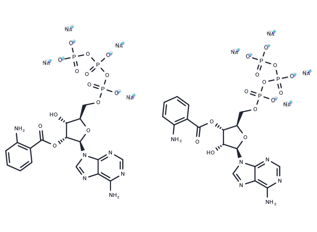 2'(3')-O-Anthraniloyladenosine-5'-O-triphosphate sodium Chemical Structure