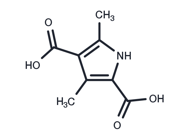 3,5-Dimethyl-1H-pyrrole-2,4-dicarboxylic acid Chemical Structure