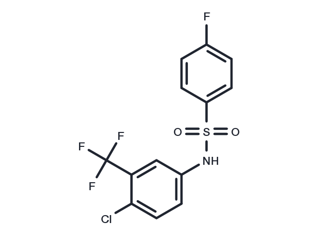 Benzenesulfonamide, N-(4-chloro-3-(trifluoromethyl)phenyl)-4-fluoro- Chemical Structure