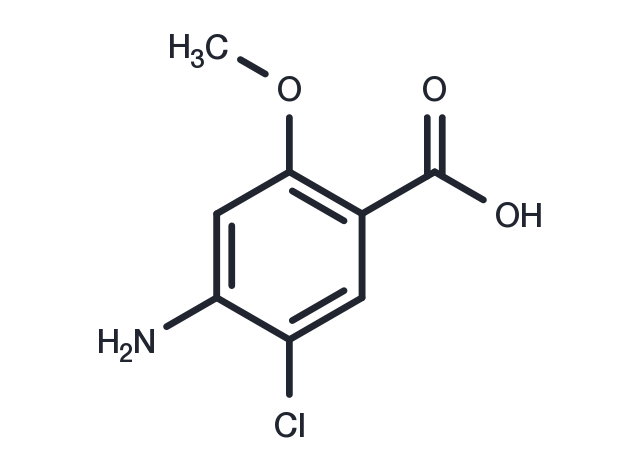 4-Amino-5-Chloro-2-Methoxybenzoic Acid Chemical Structure