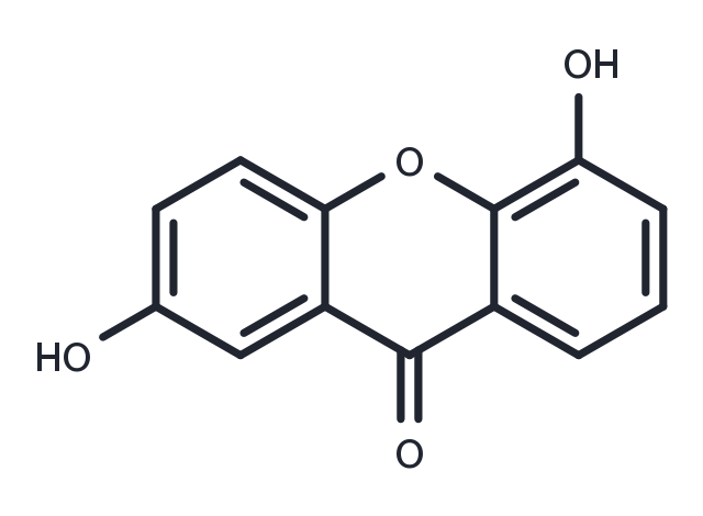 2,5-Dihydroxyxanthone Chemical Structure