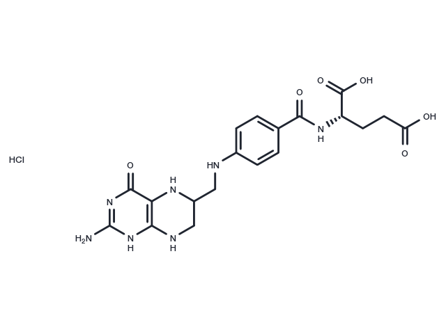 (6R,S)-5,6,7,8-Tetrahydrofolic Acid (hydrochloride) Chemical Structure