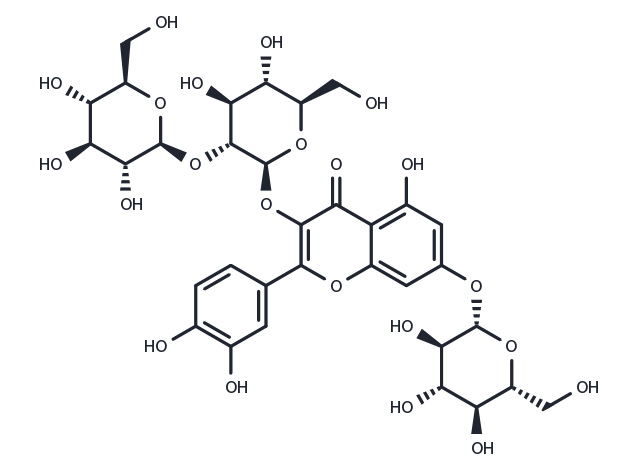 Quercetin-3-O-sophoroside-7-O-glucoside Chemical Structure