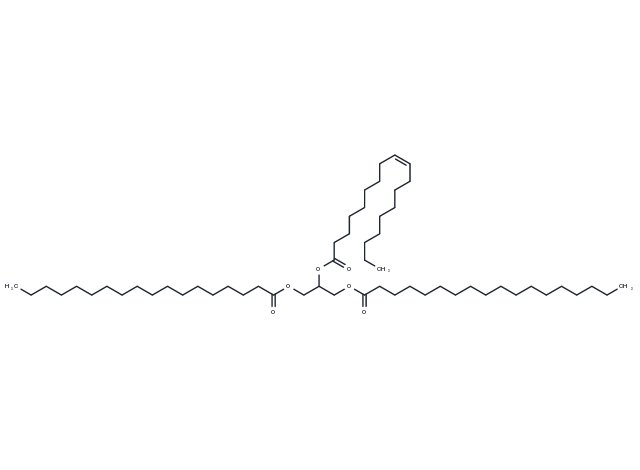 1,3-Distearoyl-2-Oleoyl-rac-glycerol Chemical Structure