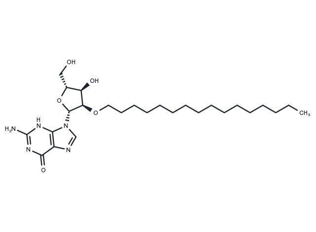 2’-O-Hexadecanyl guanosine Chemical Structure