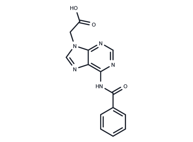 6-Benzoylamino-9H-purine-9-acetic  acid Chemical Structure