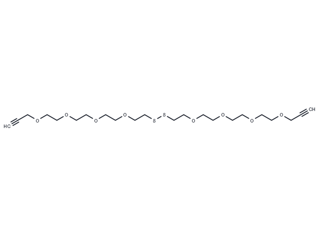 Alkyne-PEG4-SS-PEG4-alkyne Chemical Structure