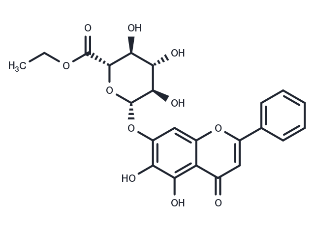 Baicalein 7-O-beta-D-ethylglucuronide Chemical Structure