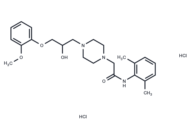 Ranolazine dihydrochloride Chemical Structure