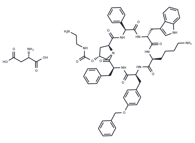 Pasireotide L-aspartate salt Chemical Structure