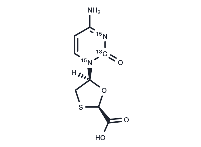 Lamivudine 13C,15N2 Chemical Structure