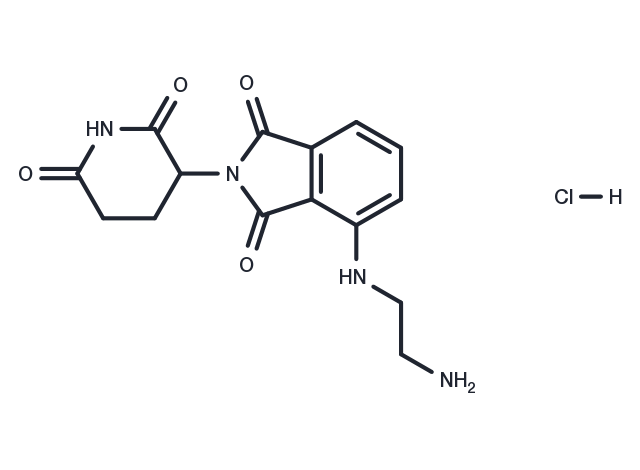 Pomalidomide-C2-NH2 hydrochloride Chemical Structure