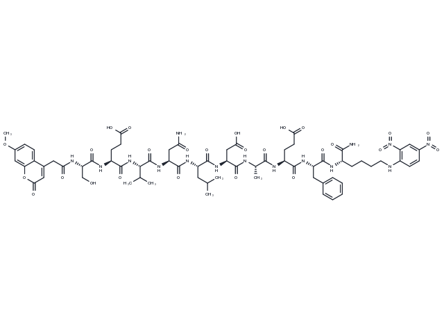 Mca-SEVNLDAEFK(Dnp)-NH2 Chemical Structure