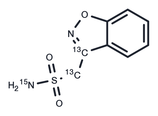 Zonisamide-13C2,15N Chemical Structure