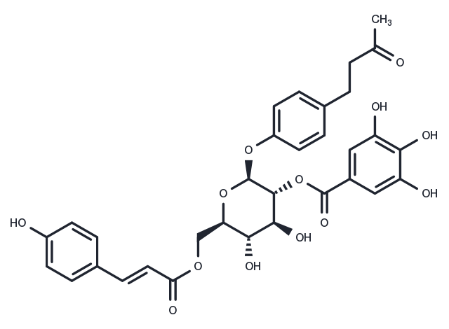 4-[4-[[6-O-[(2E)-3-(4-Hydroxyphenyl)-1-oxo-2-propen-1-yl]-2-O-(3,4,5-trihydroxybenzoyl)-beta-D-glucopyranosyl]oxy]phenyl]-2-butanone