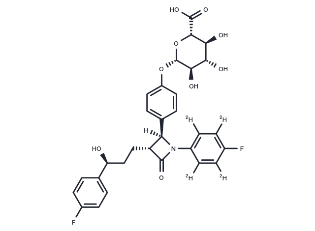 Ezetimibe phenoxy glucuronide-D4 Chemical Structure