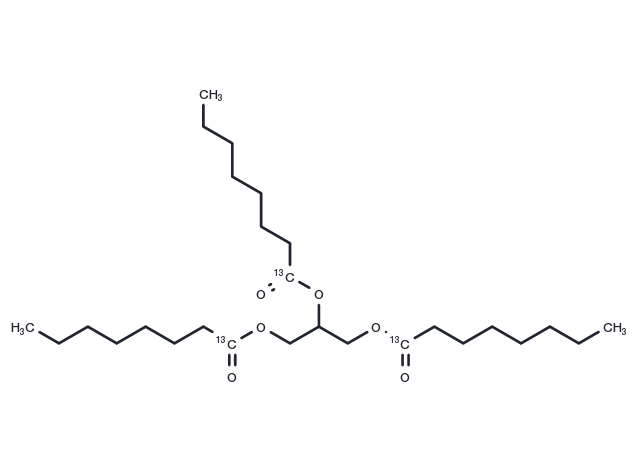 1,2,3-Trioctanoyl-rac-glycerol-13C3 Chemical Structure