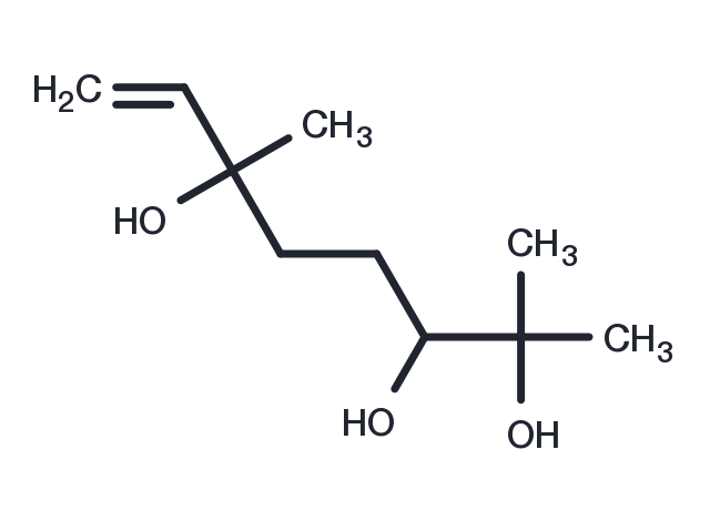 2,6-Dimethyl-7-octene-2,3,6-triol Chemical Structure