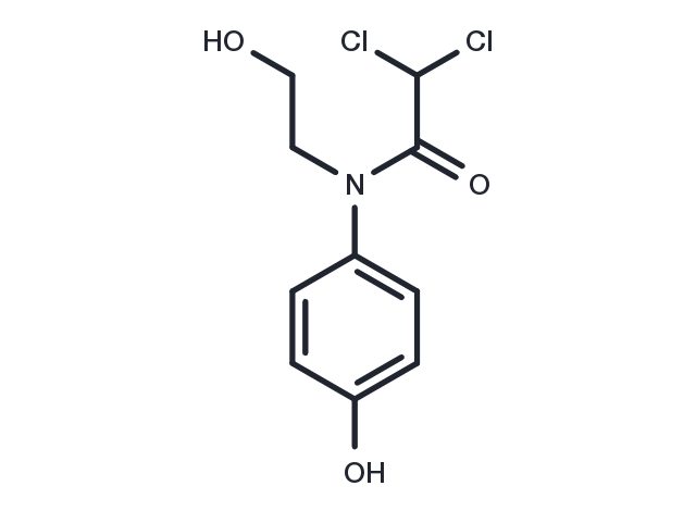 Acetanilide, 2,2-dichloro-4'-hydroxy-N-(2-hydroxyethyl)- Chemical Structure