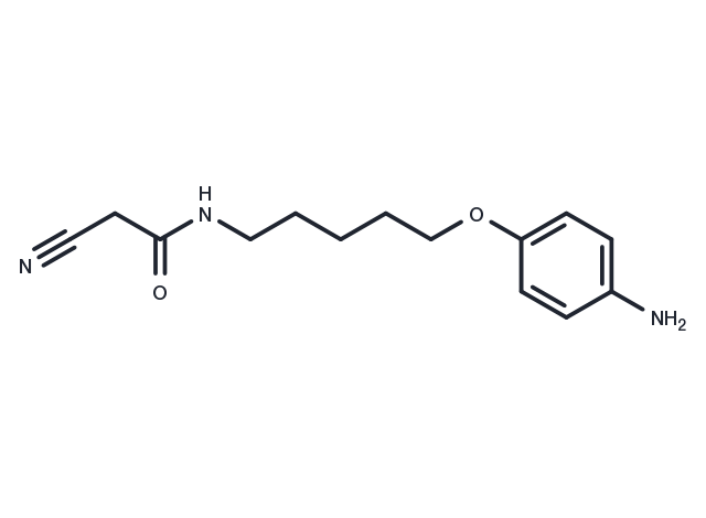 Acetamide, N-(5-(p-aminophenoxy)pentyl)-2-cyano- Chemical Structure