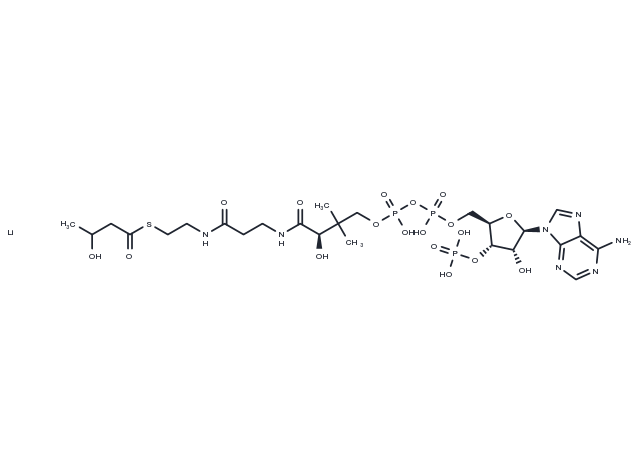 DL-β-Hydroxybutyryl coenzyme A lithium Chemical Structure