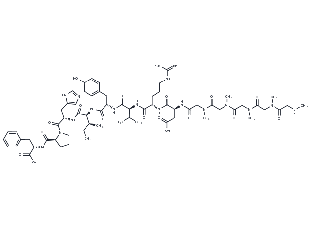 Pentasarcosyl angiotensin II Chemical Structure
