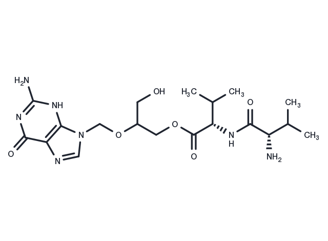 Valine-valine-ganciclovir Chemical Structure