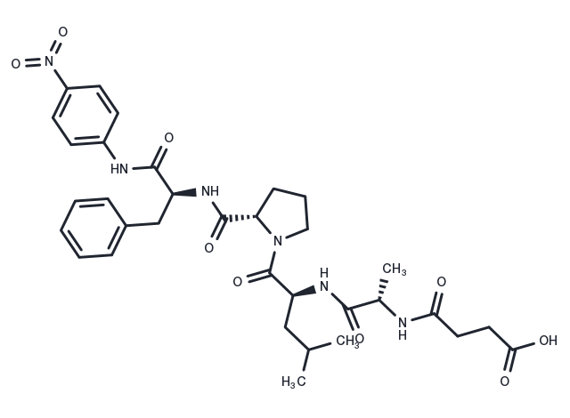 Suc-Ala-Leu-Pro-Phe-pNA Chemical Structure