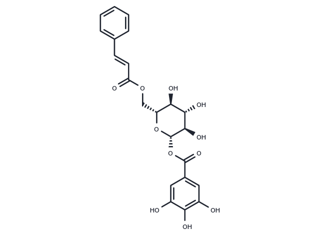 1-O-galloyl-6-O-cinnamoylglucose Chemical Structure
