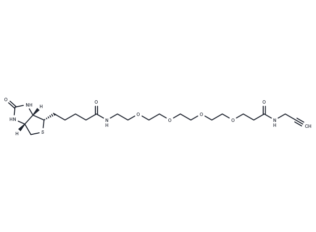 Biotin-PEG4-amide-Alkyne Chemical Structure