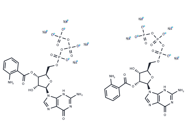 2'(3')-O-Anthraniloylguanosine-5'-O-triphosphate sodium Chemical Structure