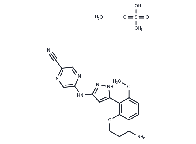 Prexasertib Mesylate Hydrate Chemical Structure