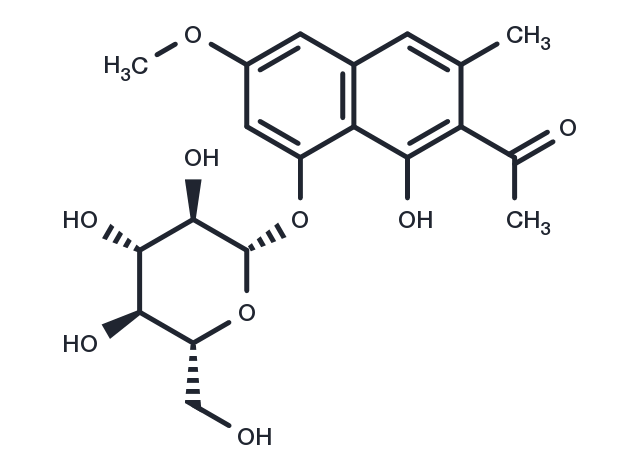 Torachrysone-8-O-b-D-glucoside Chemical Structure