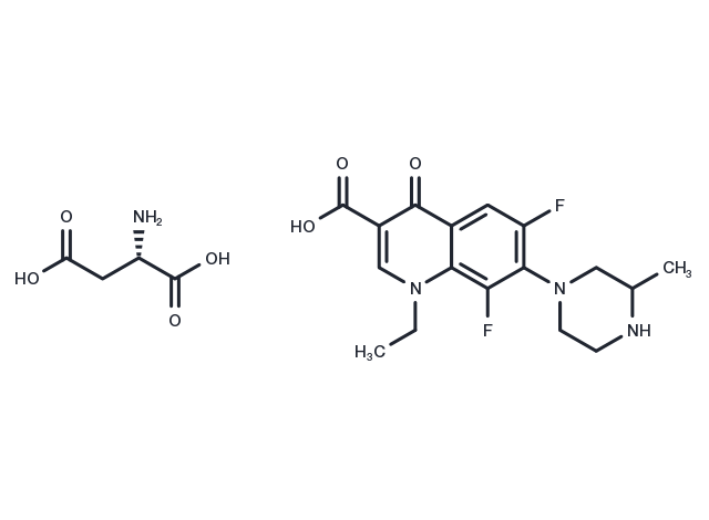 Lomefloxacin (aspartate) Chemical Structure
