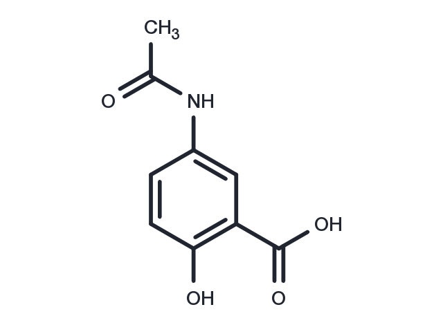 N-acetyl-5-Aminosalicylic Acid Chemical Structure