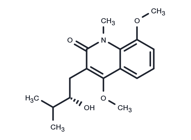 (-)-Lunacridine Chemical Structure