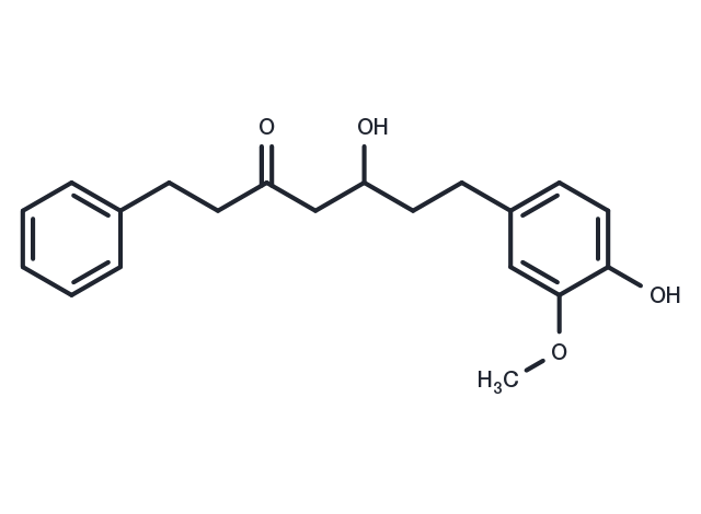 5-Hydroxy-7-(4'-hydroxy-3'-methoxyphenyl)-1-phenyl-3-heptanone (DHPA) Chemical Structure
