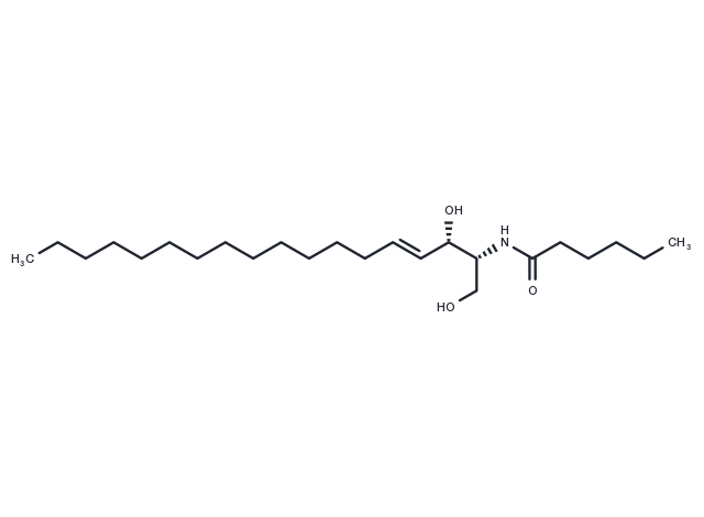 C6 L-erythro Ceramide (d18:1/6:0) Chemical Structure