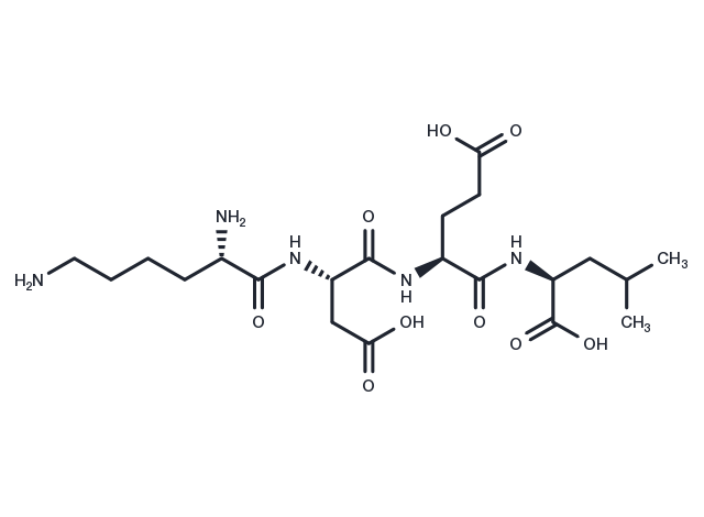 Lysyl-aspartyl-glutamyl-leucine Chemical Structure