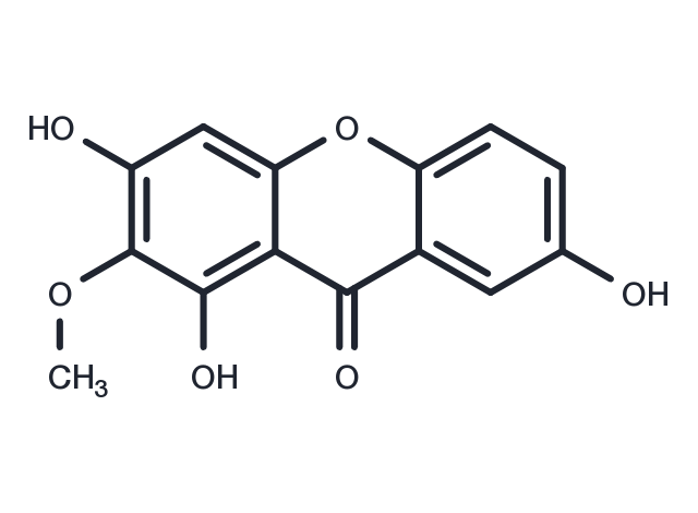 1,3,7-Trihydroxy-2-methoxyxanthone Chemical Structure