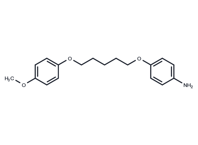 Aniline, p-(5-(p-methoxyphenoxy)pentyloxy)- Chemical Structure