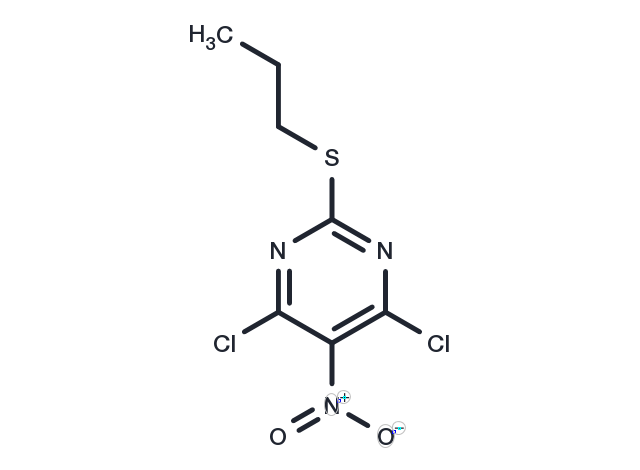 4,6-Dichloro-5-nitro-2-(propylthio)pyrimidine Chemical Structure