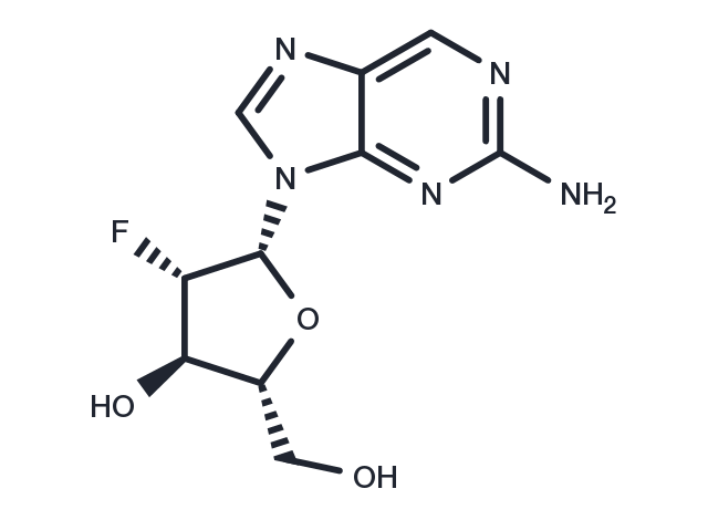 2-Aminopurine -9-beta-D-(2’-deoxy-2’-fluoro)arabino-riboside Chemical Structure