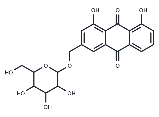 Aloe-emodin-glucoside Chemical Structure