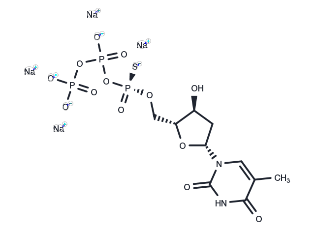 Rp-Thymidine-5'-O-(1-thiotriphosphate) sodium Chemical Structure