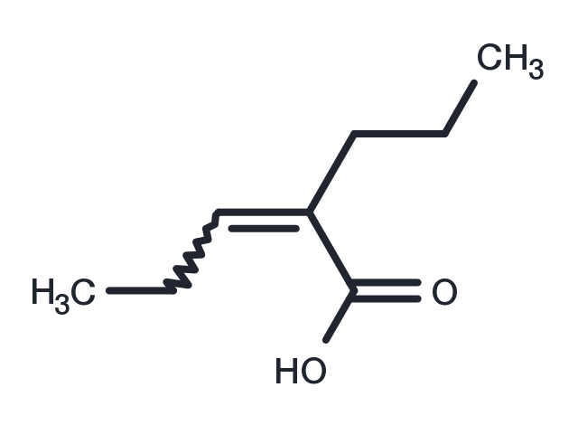 (E,Z)-2-propyl-2-Pentenoic Acid Chemical Structure