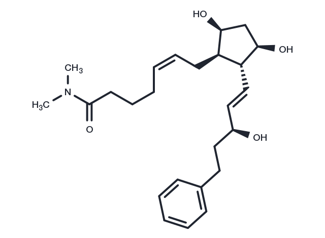 17-phenyl trinor Prostaglandin F2α dimethyl amide Chemical Structure