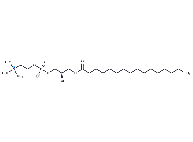 1-Palmitoyl-sn-glycero-3-phosphocholine Chemical Structure